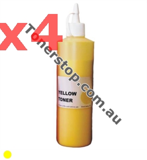 Picture of Yellow Compatible Toner Refills (Includes 4 Toner Chips) x4 Times Yield - suits HP CP1525