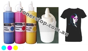 Picture of Bundled Set of 4 Toner refills (CMYW) includes 4 chips to suit   OKI C711WT